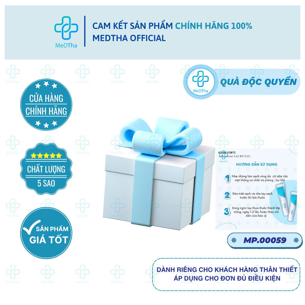 [QUÀ TẶNG KHÔNG BÁN] TRI ÂN KHÁCH HÀNG MEDTHA (QUÀ TẶNG Cho Gel Mụn Klena Forte - cây nặn mụn: MP.00