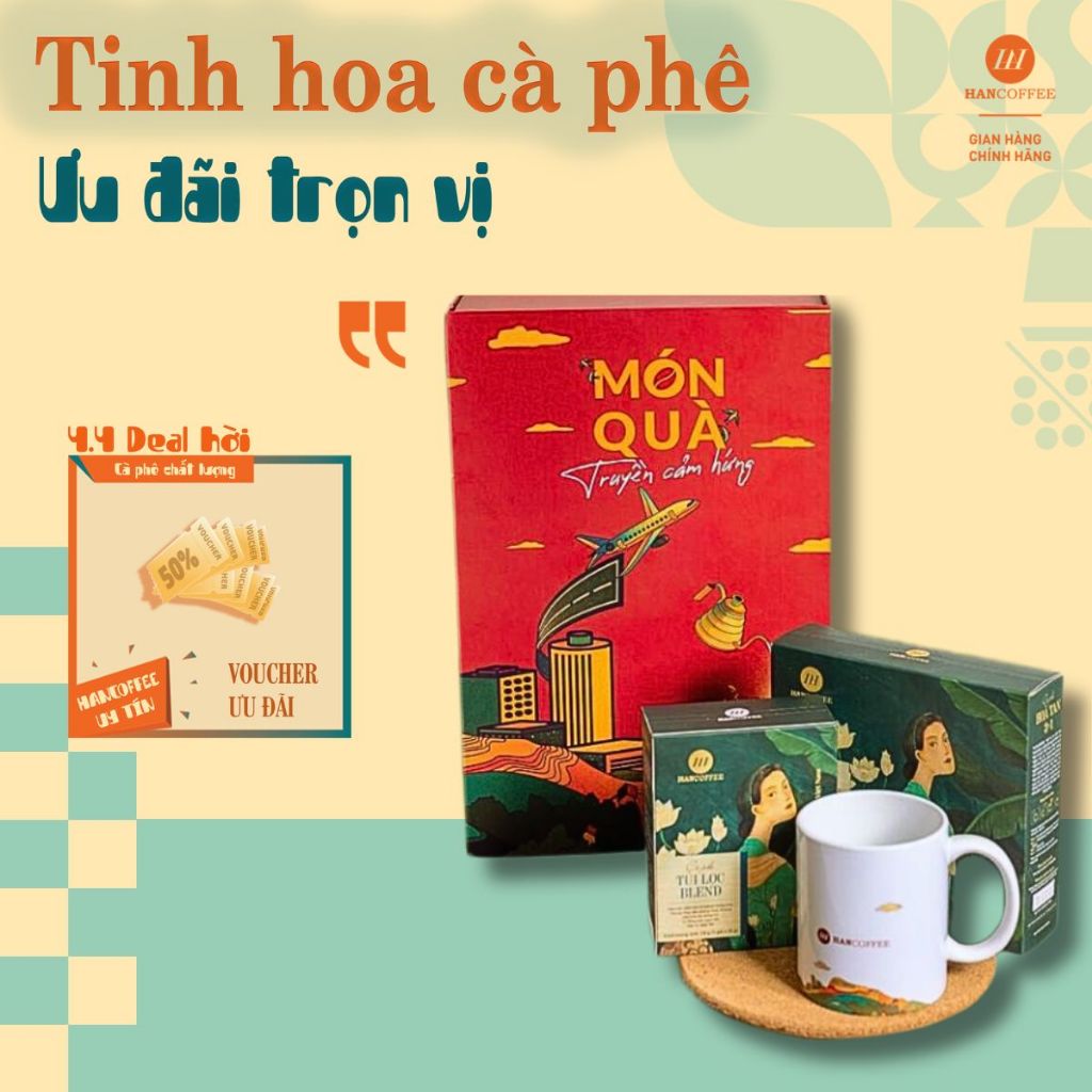 Hộp Quà Tặng Lịch Sự, Trang Trọng HANCOFFEE 4 Món