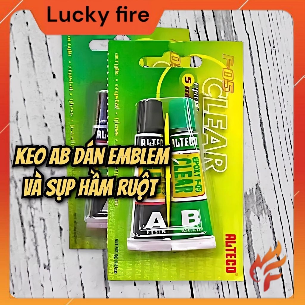 Keo AB dán emblem và sụp hầm ruột Zippo