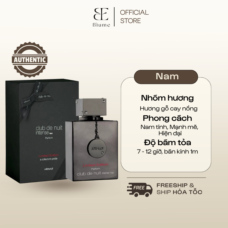 [ FULL 105ML ] Nước hoa NAM CLUB De Nuit LIMITED mùi mạnh mẽ - Blume Tiệm Nước Hoa