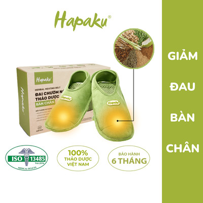 Đai Chườm Nóng Thảo Dược Bàn Chân Hapaku, Giữ Ấm Chân Giảm Nhức Mỏi Tê Bì Bàn Chân Lưu Thông Khí Huyết Máy Massage Chân