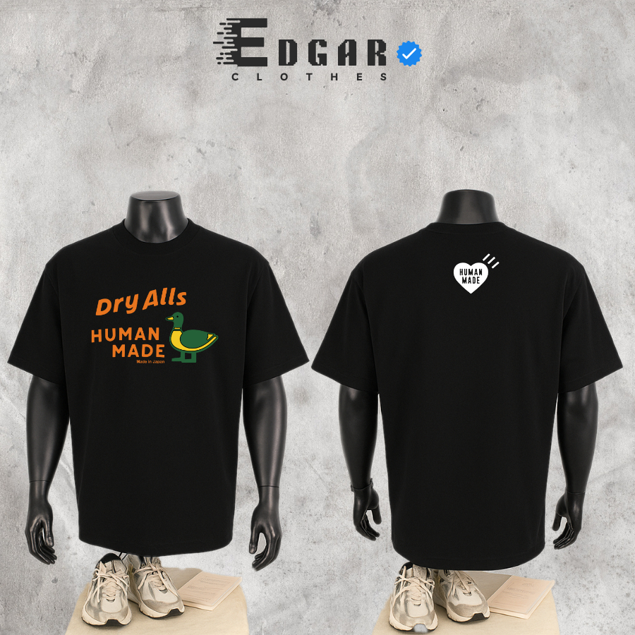 Áo Thun 𝘏𝘜𝘔𝘈𝘕 𝘔𝘈𝘋𝘌 In Hình Sắc Nét, Áo Thun Nam Nữ - Tshirt 𝘏𝘜𝘔𝘈𝘕 Unisex, Form Oversize, 260GSM - MS