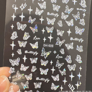 [Mua từ 2 tấm giá ưu đãi] Sticker dán móng mẫu bướm gấu hottrend