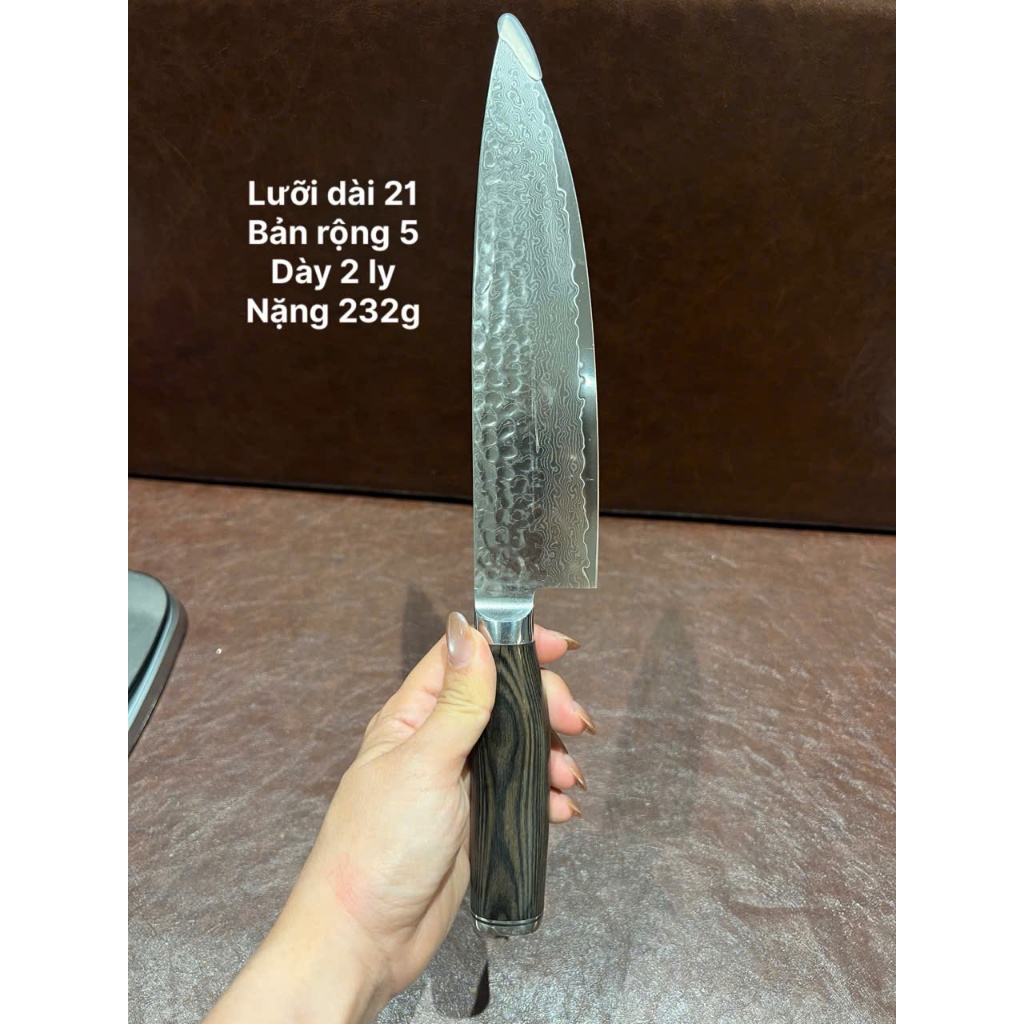 dao bếp damascus guyto lõi vg10 nhật bản gt04