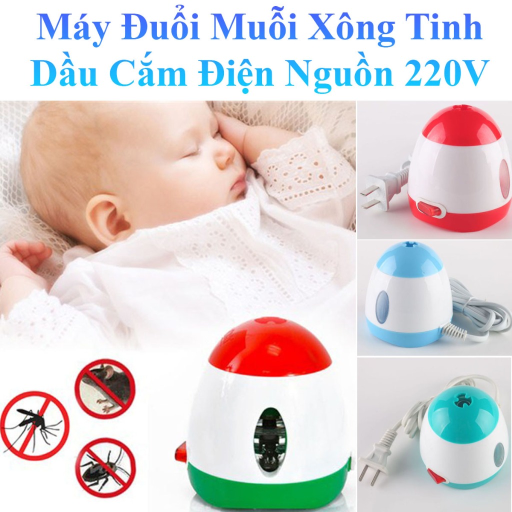 Máy Đuổi Muỗi Xông Tinh Dầu Cắm Điện Nguồn 220V