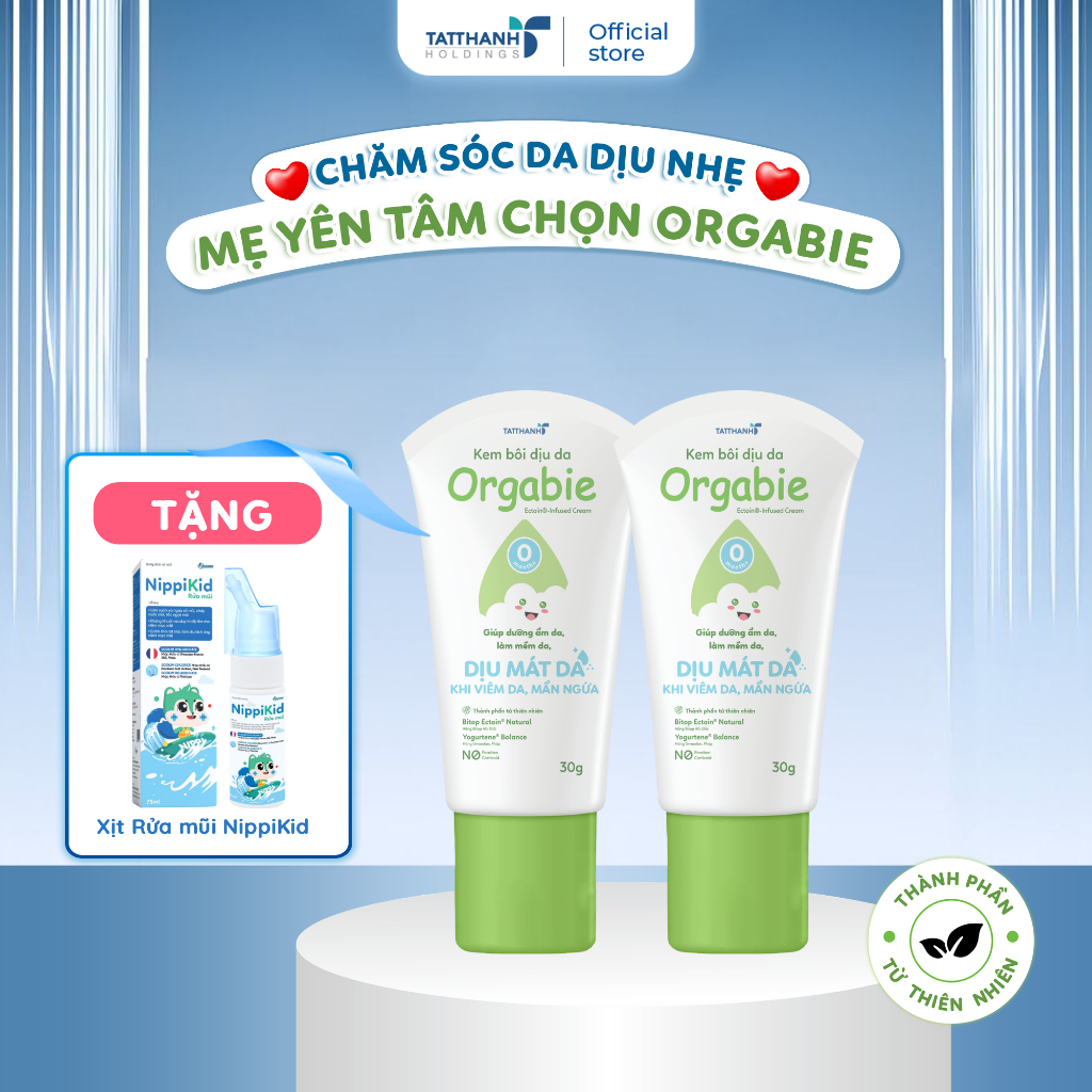 Kem Bôi Da Orgabie, Dưỡng Ẩm, Ngăn Ngừa Viêm Ngứa, Giảm Hăm Da Cho Bé