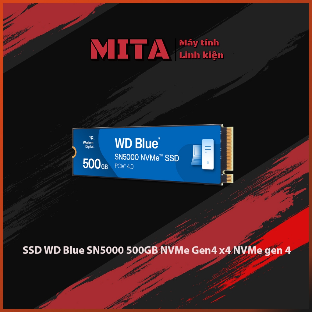 SSD WD Blue SN5000 500GB NVMe Gen4 x4 NVMe gen 4 Bảo Hành 36 Thánh Mita PC