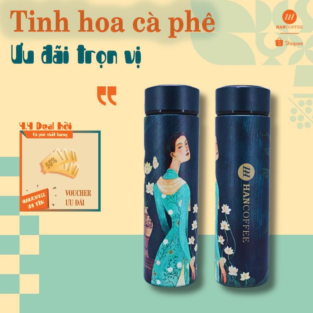 Bình Giữ Nhiệt HANCOFFEE Chất Liệu Inox 304 - Dung tích 450ml - Giữ nhiệt tới 10 tiếng