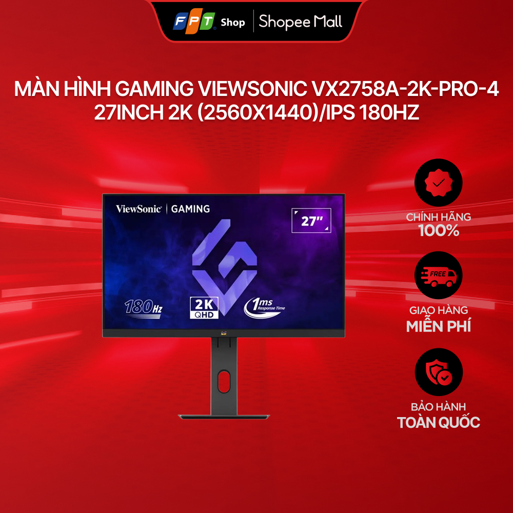 Màn hình Gaming ViewSonic VX2758A-2K-PRO-4/27inch 2K (2560x1440)/IPS 180Hz