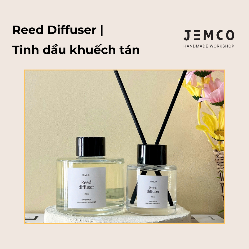 (D1) Tinh Dầu Khuếch Tán/ Tinh Dầu Cắm Que Tỏa Hương Thơm Phòng _ Reed Diffuser 50ml/ 120ml