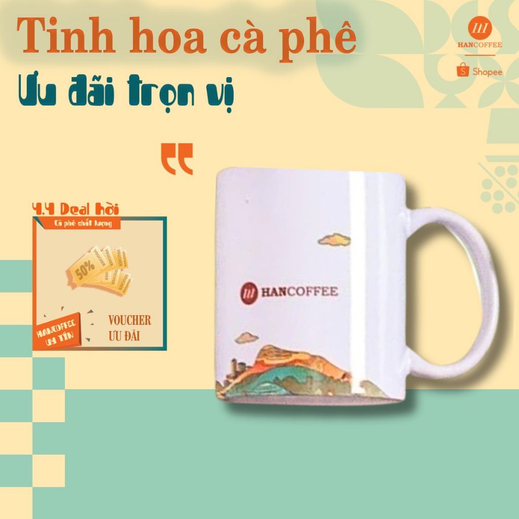 Cốc sứ HANCOFFEE cao cấp tiện lợi chịu nhiệt