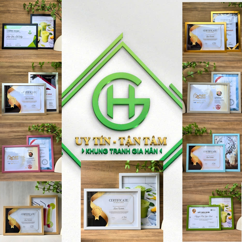 Khung Tranh Đính Đá 20x30, 30x30, 30x40, 40x50 - Mặt Mica Trong Suốt
