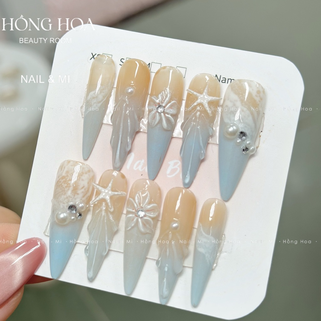 H31 Nailbox thiết kế xanh biển mùa hè