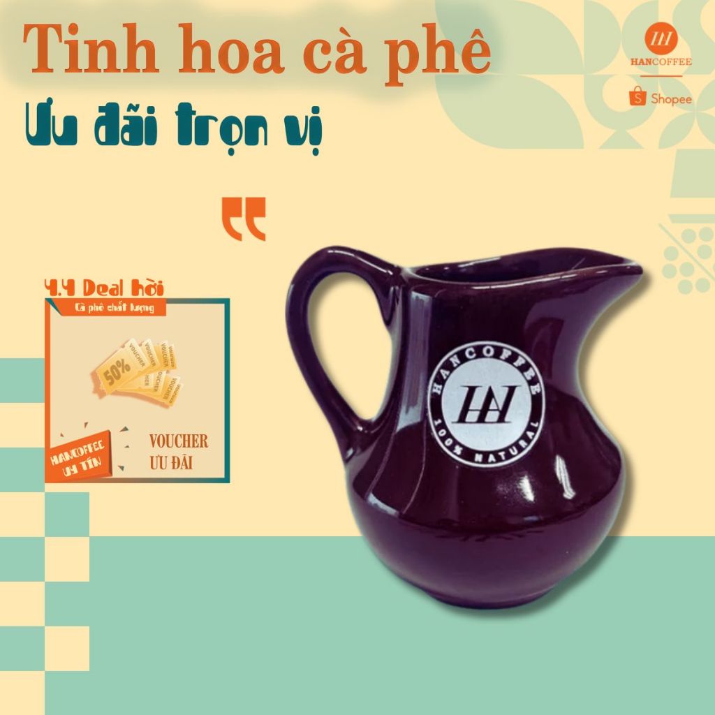 Ly rót sữa HANCOFFEE 75ml bình rót sữa pha cà phê