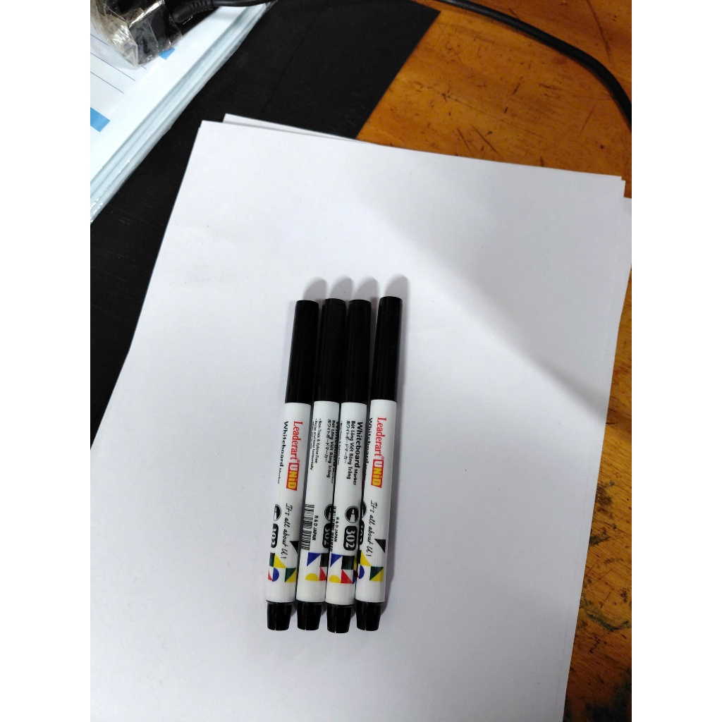 Combo 3 Bút dạ bảng nhỏ Leadert 302 màu đen ( WB568 )