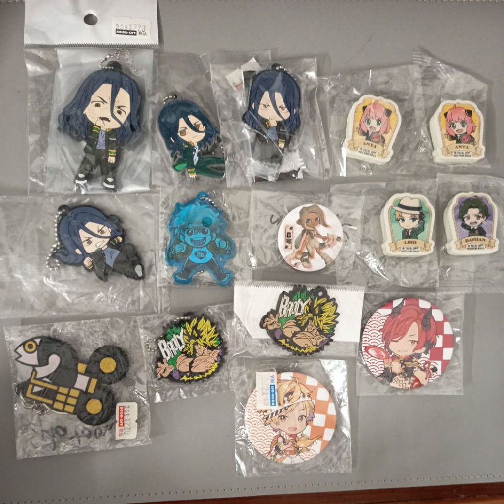 (fb rẻ hơn) móc khoá huy h Spy x Family; Splatoon; Dragon Ball Broly Super Saiyan; Wind Breaker; Hik