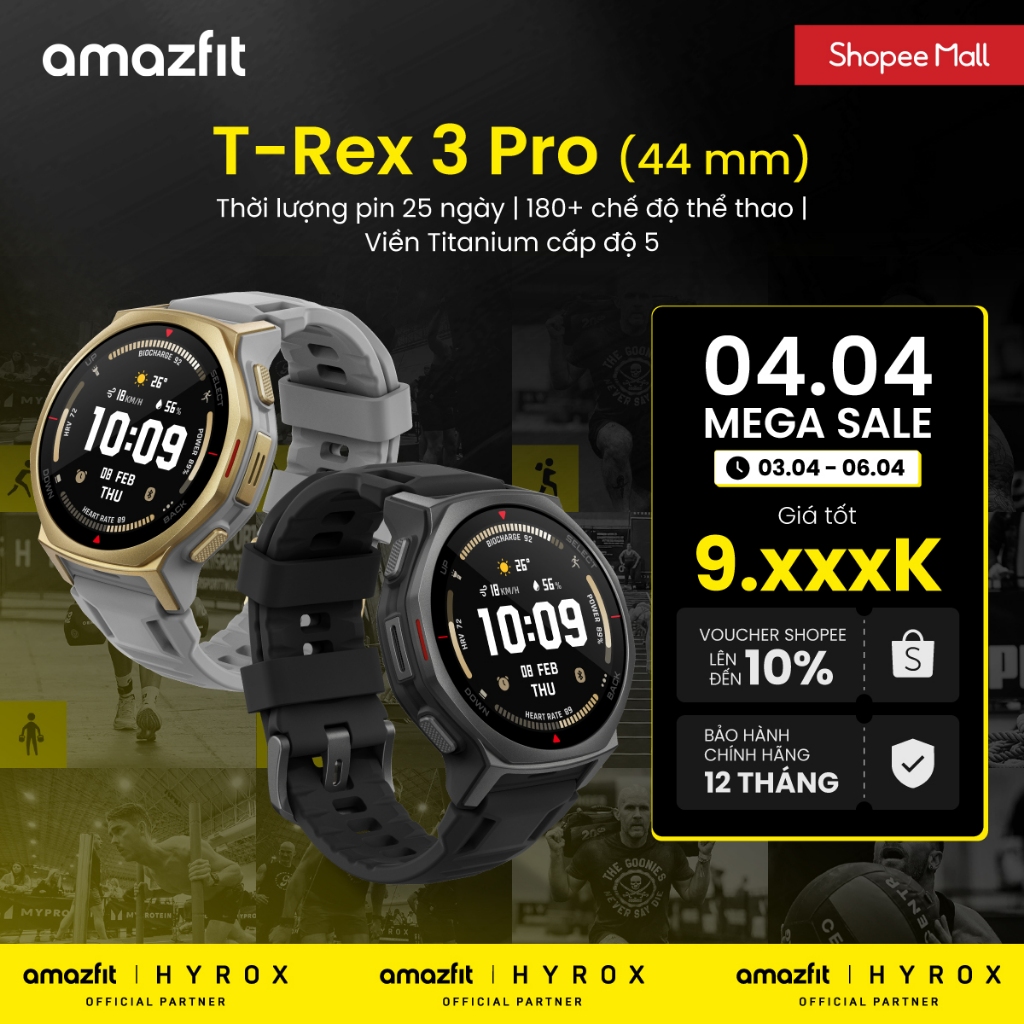 Đồng hồ thông minh Amazfit T-Rex 3 Pro | 44mm / 48mm | Viền Titanium Cấp Độ 5 | Bản Đồ Offline | GPS Chính Xác - BH 12th | BigBuy360 - bigbuy360.vn