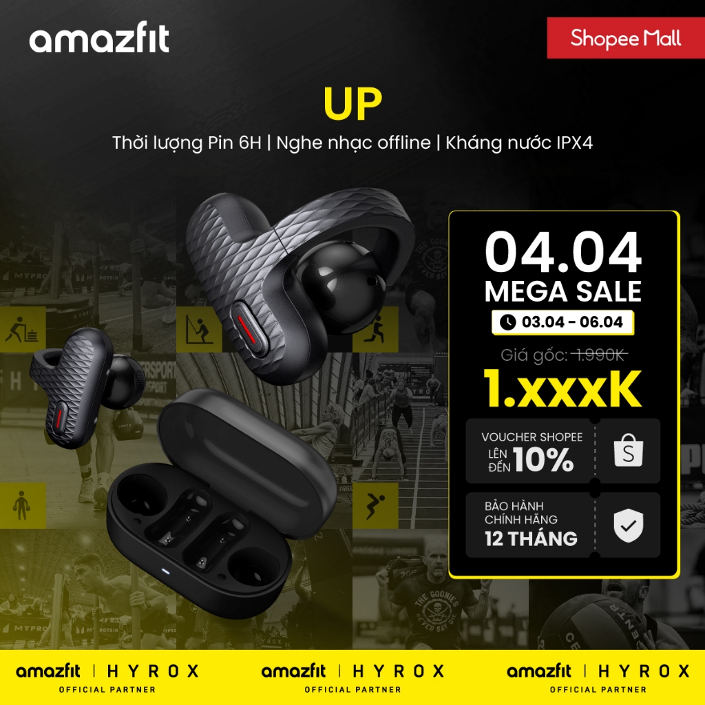 Tai nghe thiết kế mở open-ear Amazfit Up - Hàng chính hãng - Bảo hành 12 tháng