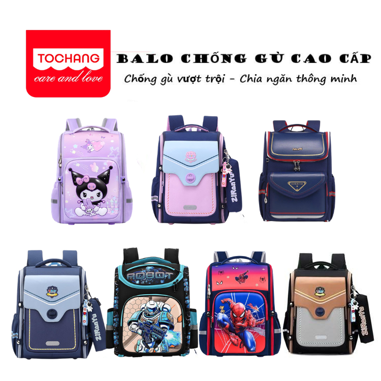 Balo tiểu học siêu nhẹ balo cặp chống gù đi học cấp 1 cặp sách học sinh TOCHANG TỔNG HỢP