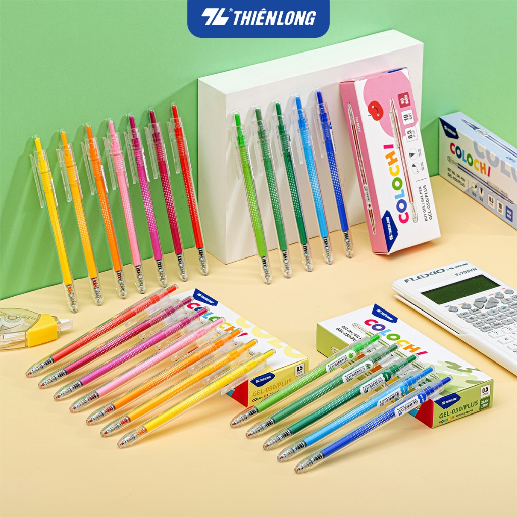 Combo 2 Bút gel Colochi Thiên Long Gel-050/PLUS