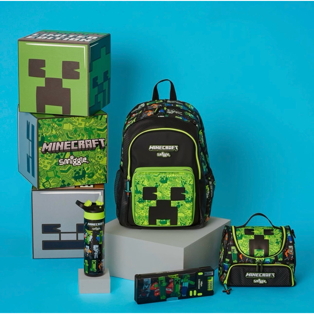 Set Balo Smiggle Chính Hãng Minecraft tiểu học