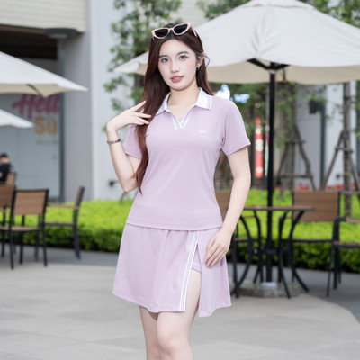 LAROMA Set Bộ Nữ Áo Polo Quần Short Sooc Chân Váy Quần Giả Váy | Cotton Mềm Mịn, Co Giãn, Thoáng Mát