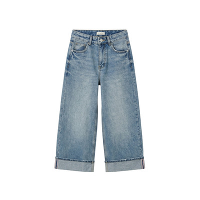 TUBYCATU Quần Jeans Ống Rộng Lai Gập Rina Blue Jeans