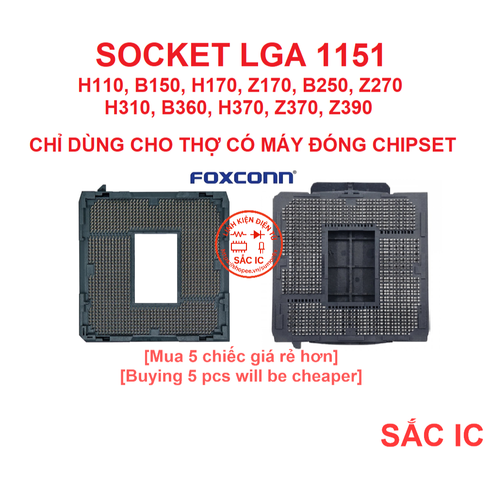 [KỆ 4][TẦNG 3] Socket 1151 trên main pc - dùng cho thợ có máy đóng chipset - Mới nguyên bản - Original NEW