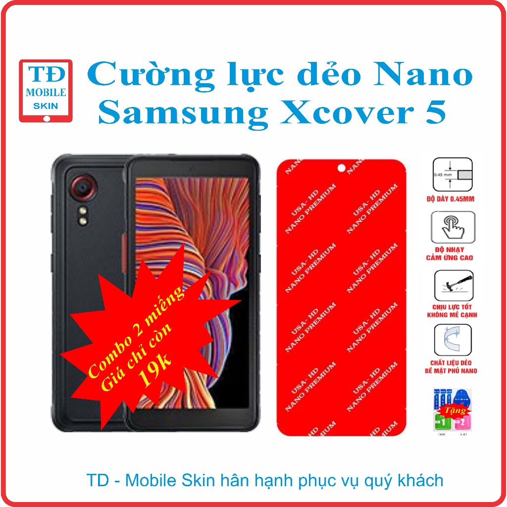 Cường lực dẻo bảo vệ màn hình điện thoại Samsung Xcover 5