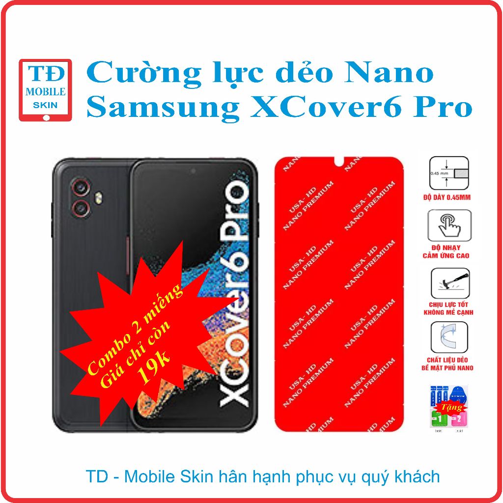 Cường lực dẻo bảo vệ màn hình điện thoại Samsung Xcover 6 Pro