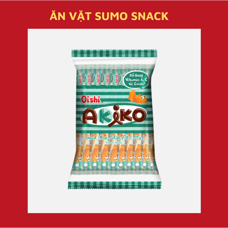 Snack Que Nhân Phô Mai Akiko Oishi gói 160g-Ăn Vặt Sumo Snack