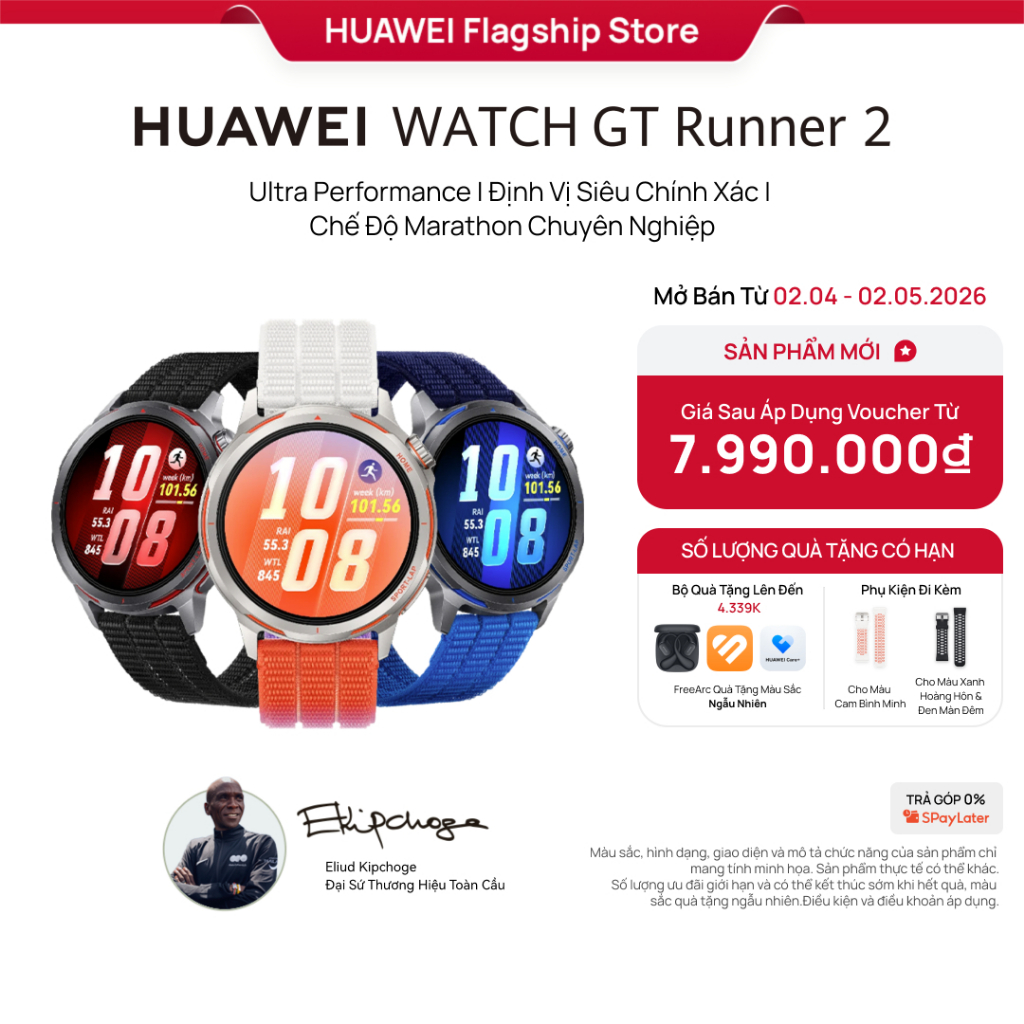 Đồng Hồ Thông Minh HUAWEI WATCH GT Runner 2 | Ultra Performance | Định Vị Siêu Chính Xác | Chế Độ Marathon Chuyên Nghiệp | BigBuy360 - bigbuy360.vn