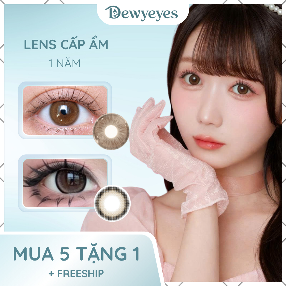 Lens giãn tròng to 14.2mm màu Ash Blonde 1 năm DEWEYES