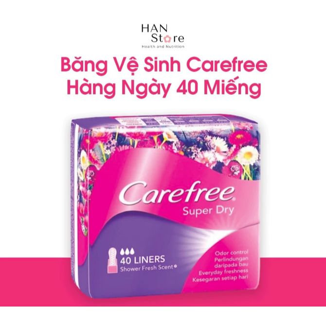 Băng Vệ Sinh Carefree Hàng Ngày 40 Miếng