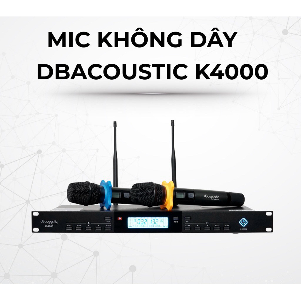 Micro Karaoke Không Dây dBacoustic K4000 - Hàng Chính SAL, Bảo Hành 12 Tháng