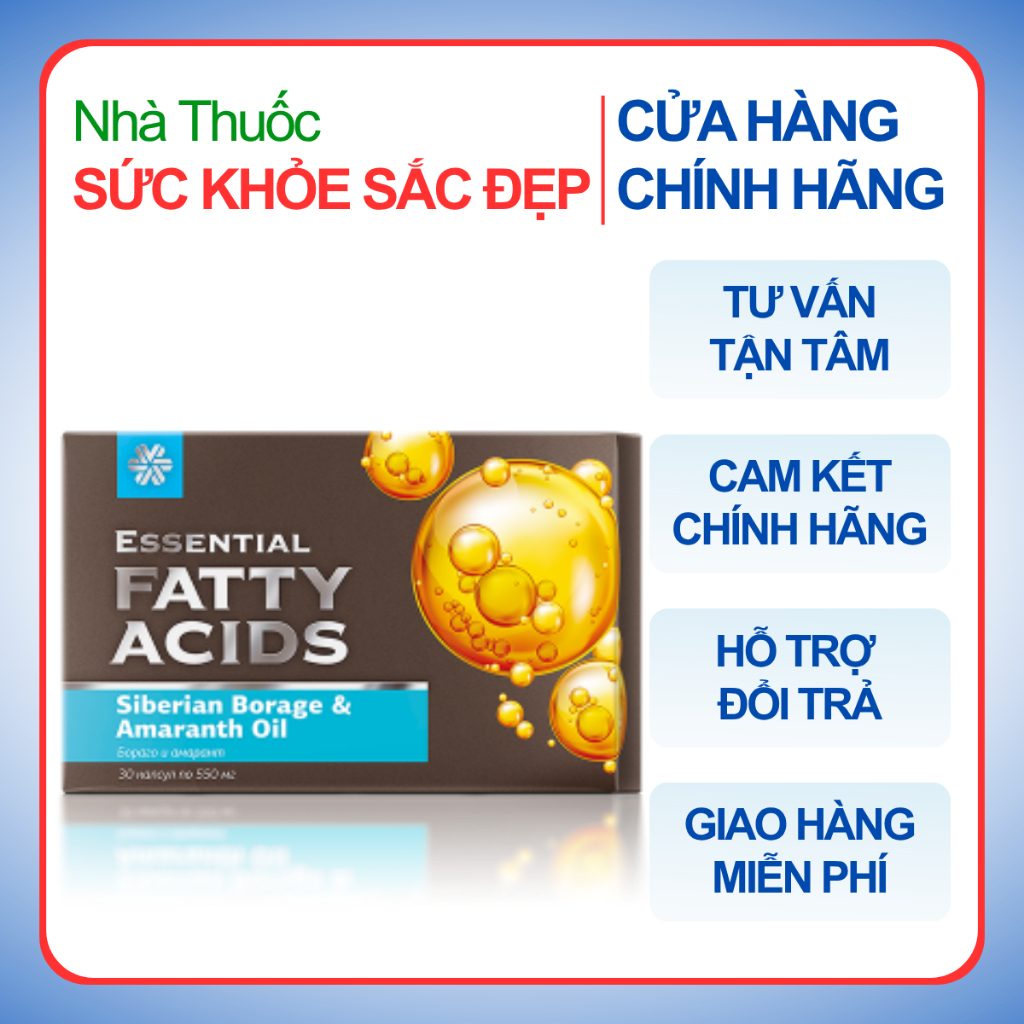 [Hỗ Trợ Viêm Nhiễm]OMEGA Dị ứng - Essential Fatty Acids Siberian Borage & Amaranth Oil - 30 viên