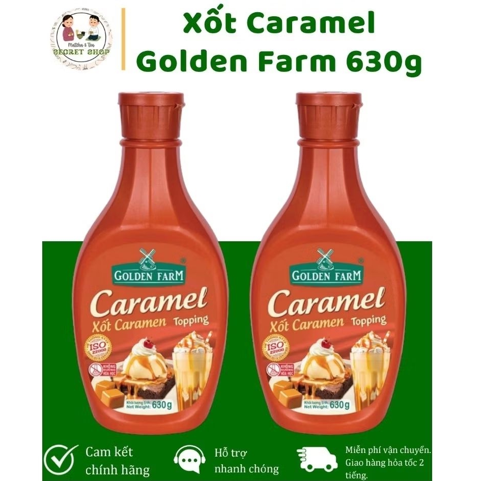 Xốt Caramel/Caramen Topping chai 630g - Golden Fram - Nguyên liệu pha chế - SECRET SHOP