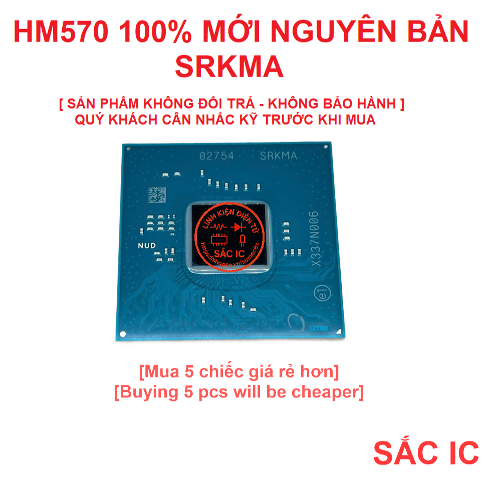[KHÔNG BẢO HÀNH] FH82HM570 SRKMA HM570 chipset trên bo mạch - Mới nguyên bản - Original NEW