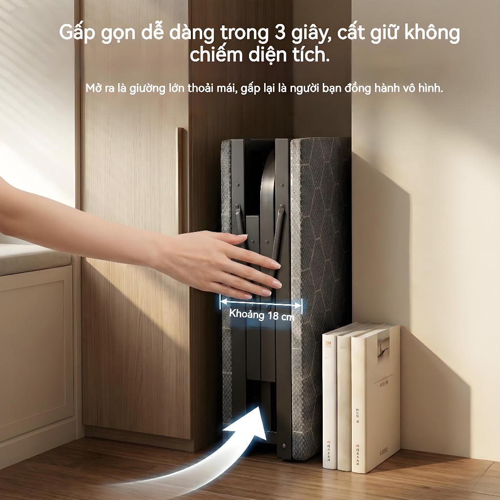 ALVIN Giường gấp gọn hàng nhập khẩu Thoải Mái êm ái tháo lắp tiện lợi giường gấp gọn thông minh 1m9 | BigBuy360 - bigbuy360.vn