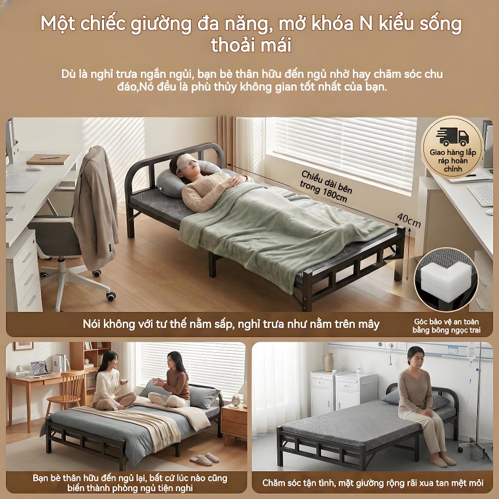 ALVIN Giường gấp gọn hàng nhập khẩu Thoải Mái êm ái tháo lắp tiện lợi giường gấp gọn thông minh 1m9 | BigBuy360 - bigbuy360.vn