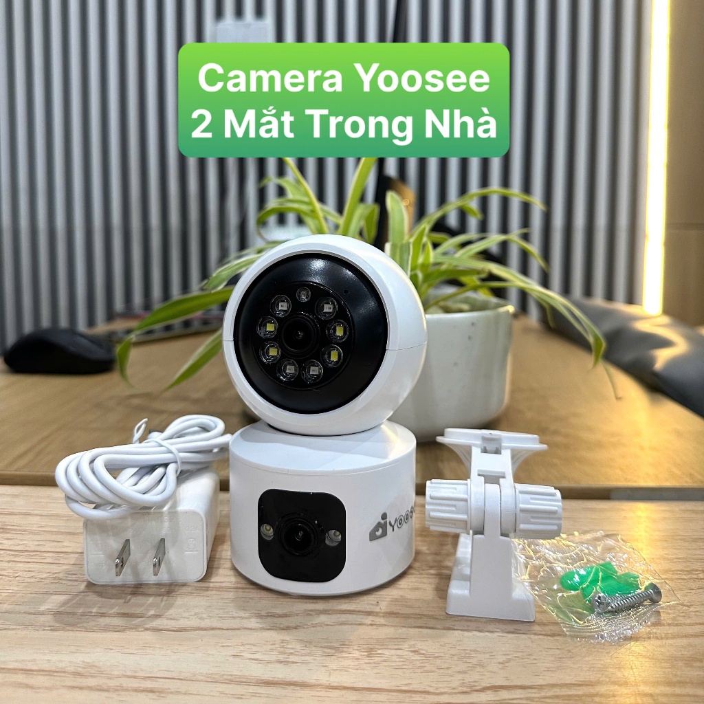 Camera Yoosee 2 Mắt Trong Nhà xoay 360 độ Q84, Chính hãng Yoosee