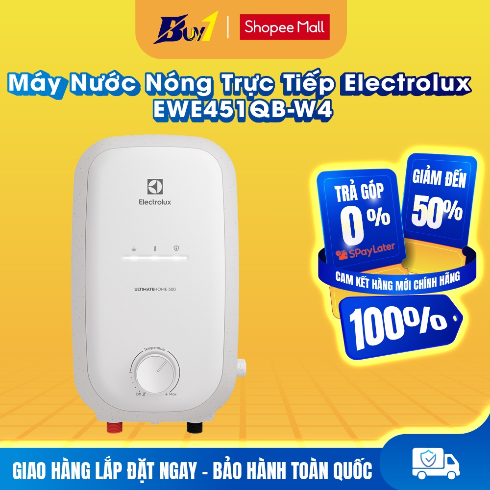 EWE451QB-W4 - Máy Nước Nóng Trực Tiếp Electrolux EWE451QB-W4 - Hàng Chính Hãng
