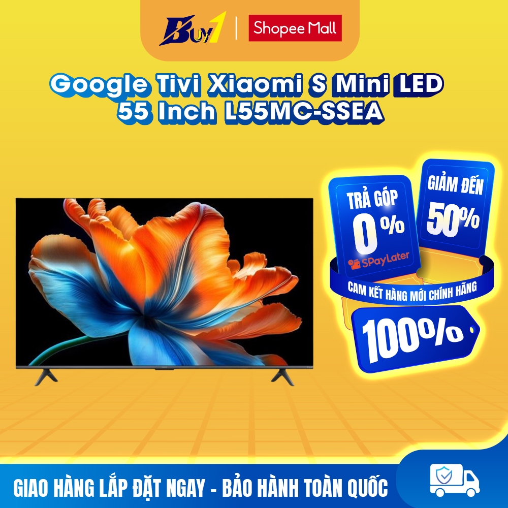 L55MC-SSEA - Google Tivi Xiaomi S Mini LED 55 Inch L55MC-SSEA - Hàng Chính Hãng