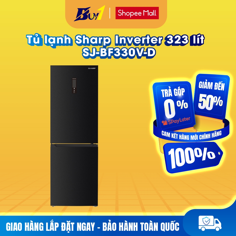 SJ-BF330V-DG - Tủ lạnh Sharp Inverter 323 lít  SJ-BF330V-DG - Hàng Chính Hãng