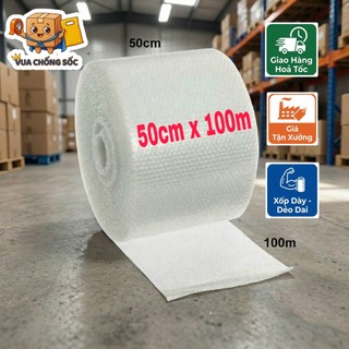 Xốp Hơi Chống Sốc Size 50cm x100m , Xốp Nổ, Cuộn Xốp Khí, Bong Bóng Khí , Xốp Chống Sốc Gói Hàng