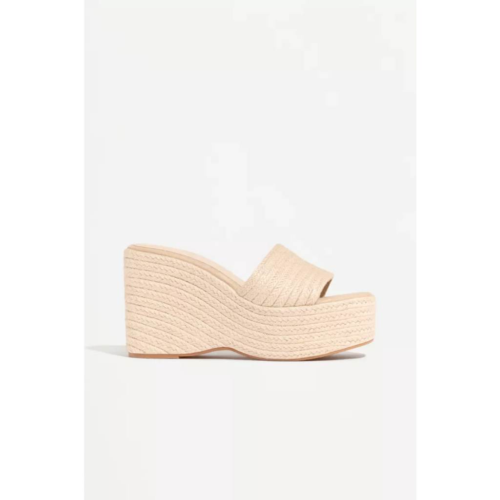 Sandal nữ đế cói LEFTIES màu beige