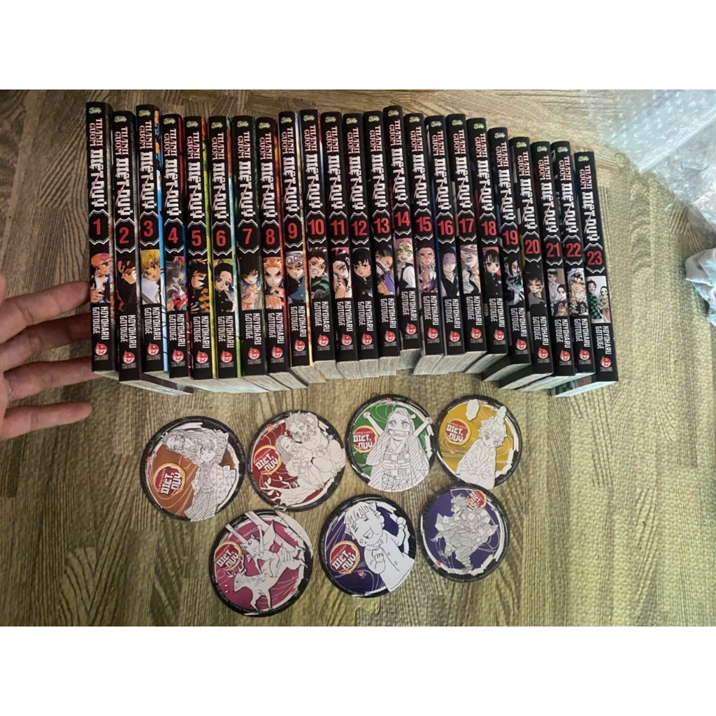(+7 lót ly) Full Bộ 23 tập KNY Thanh gươm diệt quỷ Kimetsu No yaiba 1-23 kèm 7 lót ly