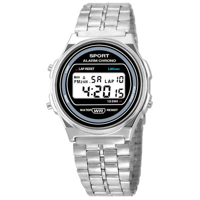 Đồng Hồ Điện Tử Nam Nữ Fourron F92 Dây Thép Không Gỉ - Kháng Nước, Đa Chức Năng Sport Alarm Chrono