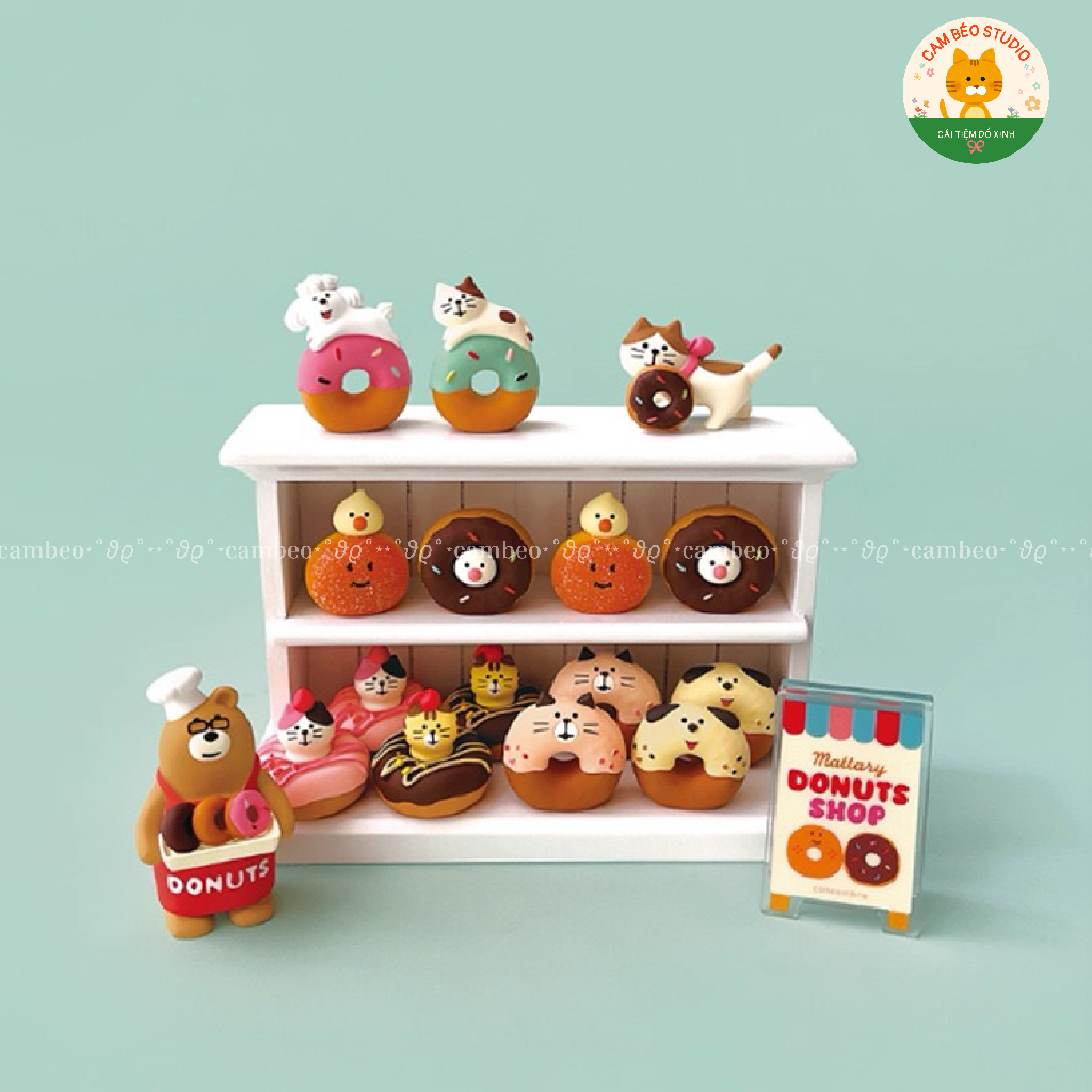 Mô hình mèo Zakka “Love Donuts” siêu dễ thương 🍩🐱