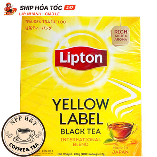 Trà lipton nhãn vàng - hộp 100 gói/ 2 gr/1 gói nhúng